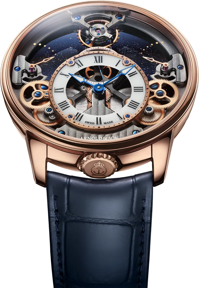 Arnold & Son Chronometry Time Pyramid 42.5 Red Gold