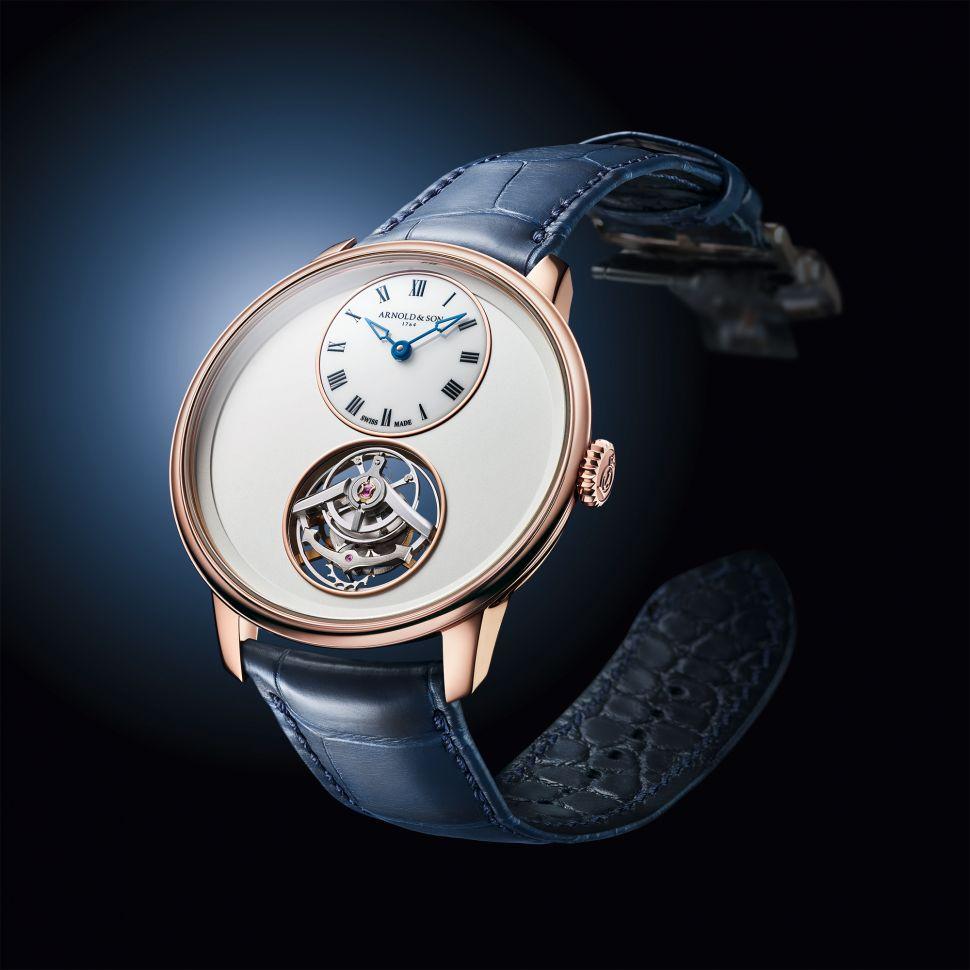 Ultrathin Tourbillon Gold Silver Opaline