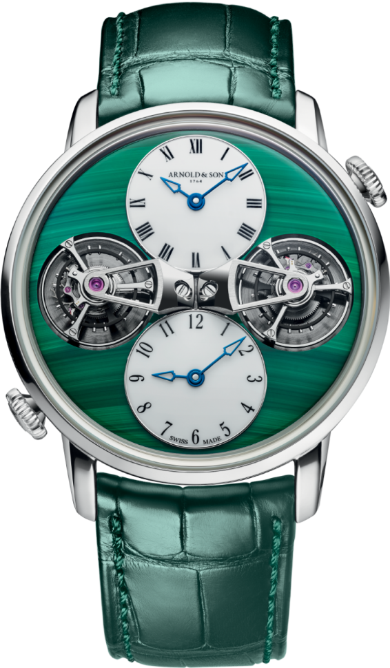 Arnold & Son Double Tourbillon White Gold Malachite