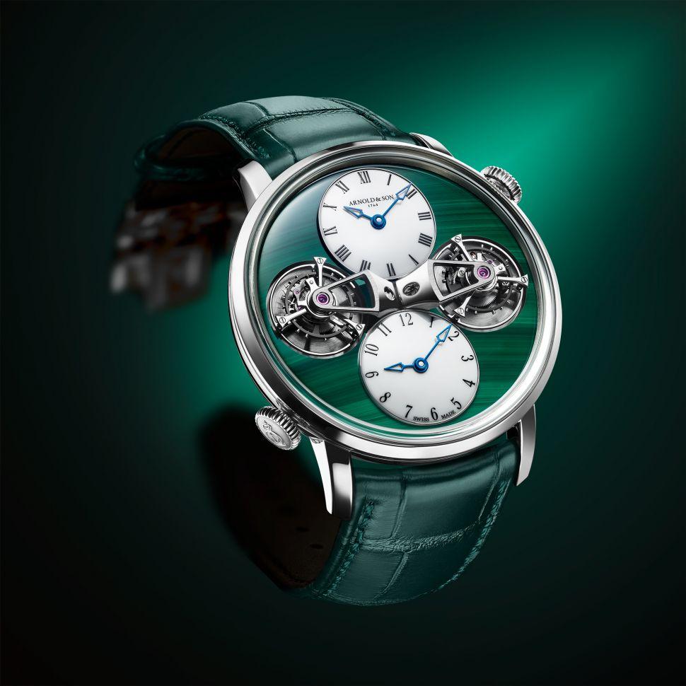 Double Tourbillon White Gold Malachite