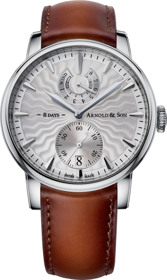 Arnold & Son Eight-day Silver Leather