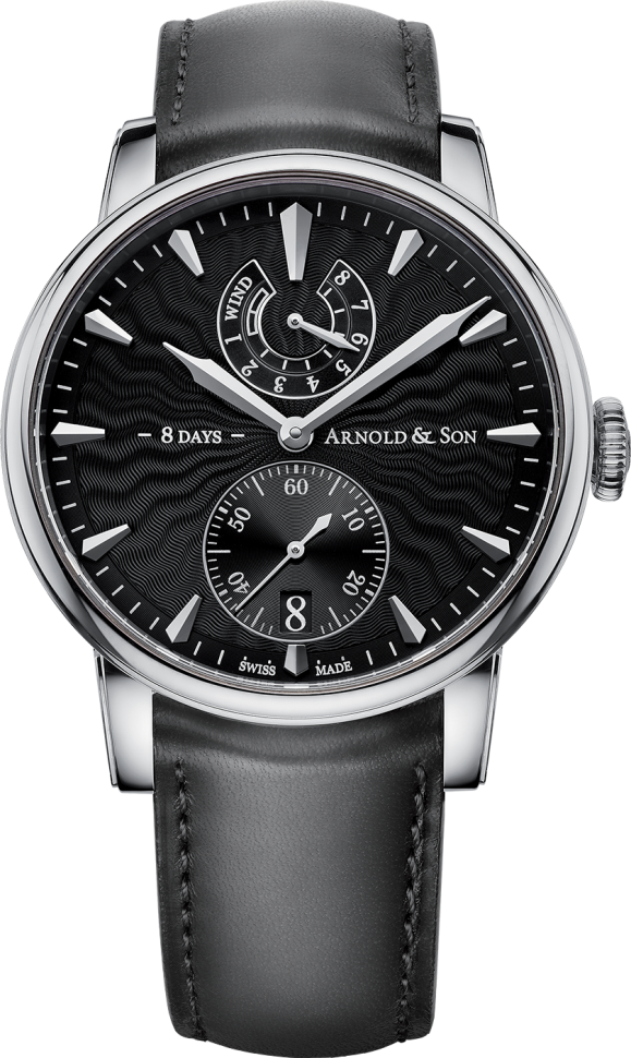 Arnold & Son Eight-day Black Leather