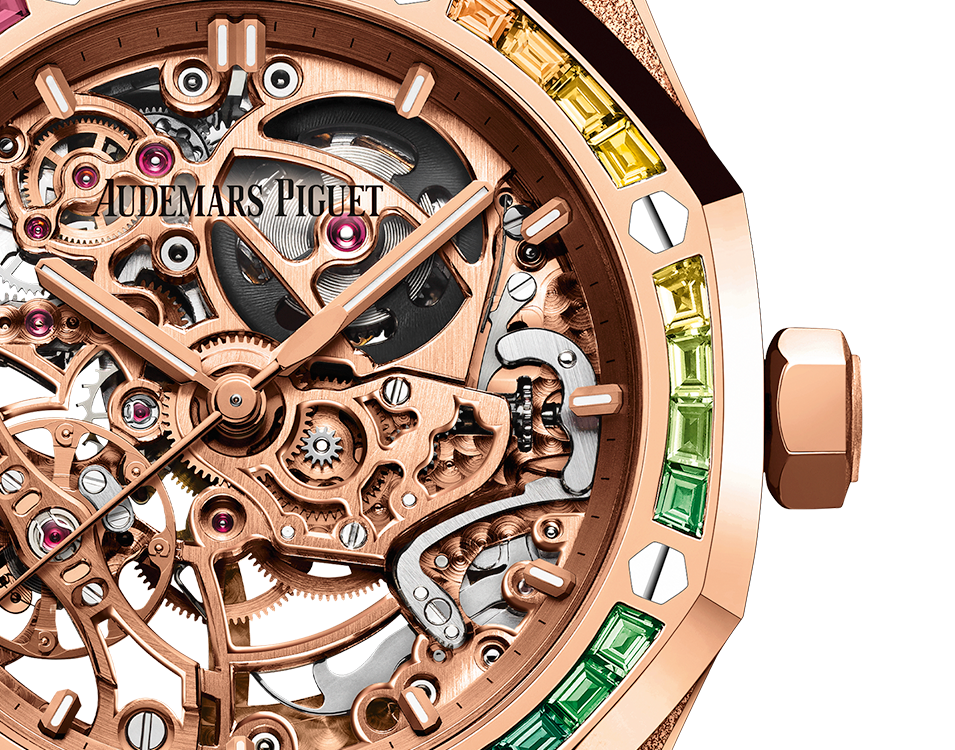 Royal Oak Frosted Gold Double Balance Wheel Openworked