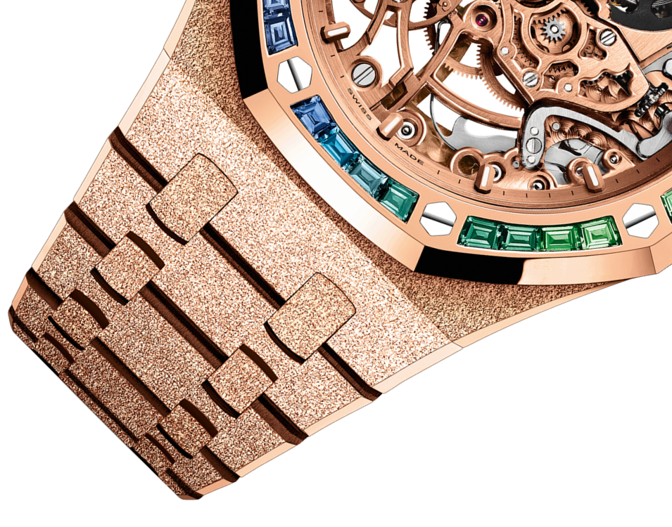 Royal Oak Frosted Gold Double Balance Wheel Openworked