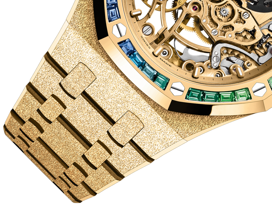 Royal Oak Frosted Gold Double Balance Wheel Openworked