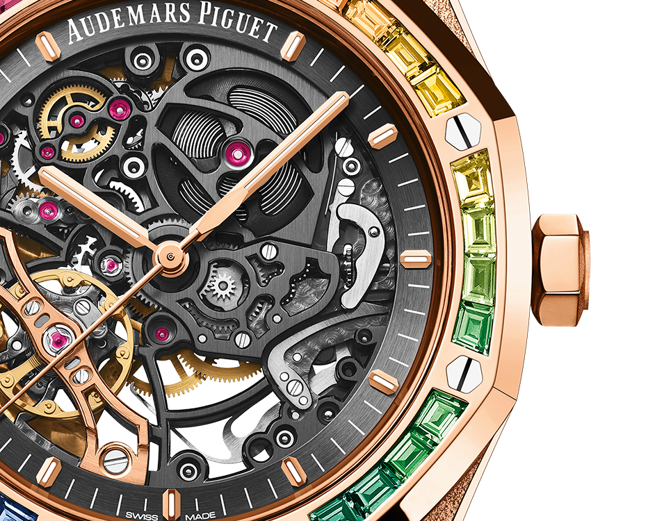 Royal Oak Frosted Gold Double Balance Wheel Openworked