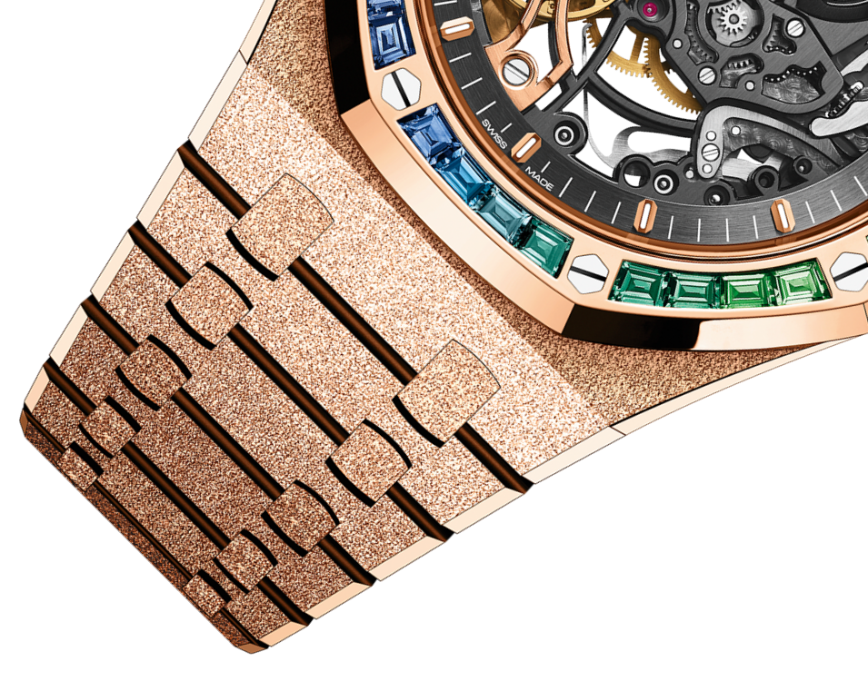 Royal Oak Frosted Gold Double Balance Wheel Openworked