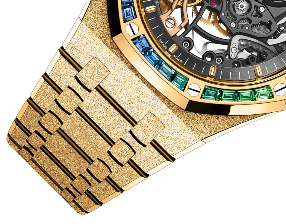 Royal Oak Frosted Gold Double Balance Wheel Openworked