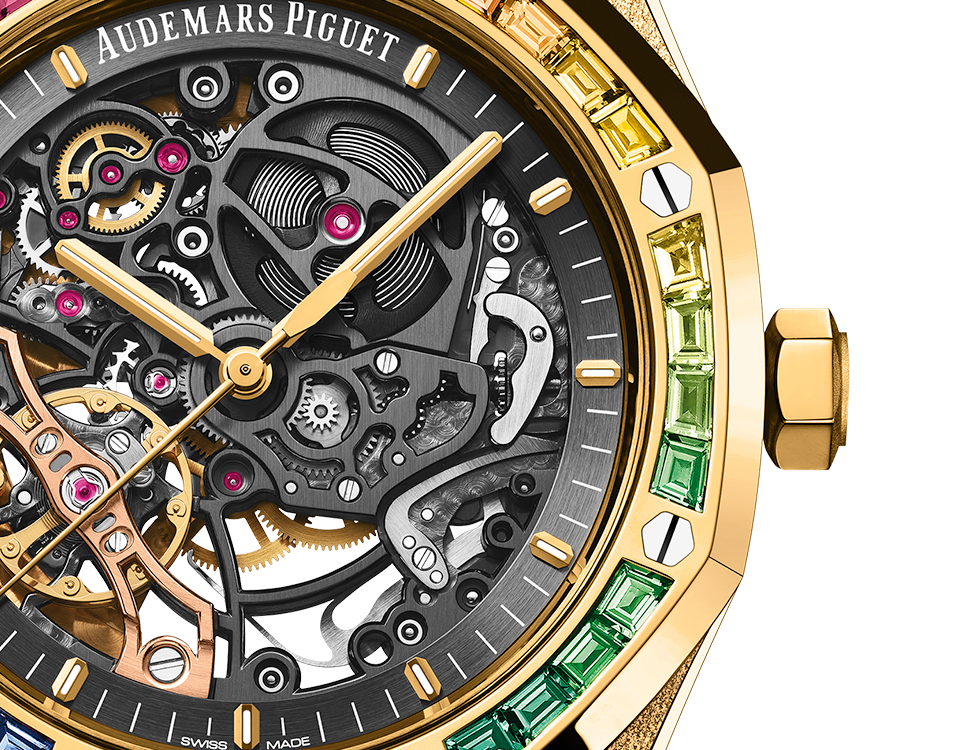 Royal Oak Frosted Gold Double Balance Wheel Openworked