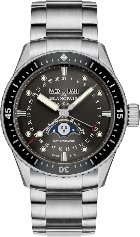 Blancpain Fifty Fathoms Bathyscaphe Quantieme Complet Phases De Lune