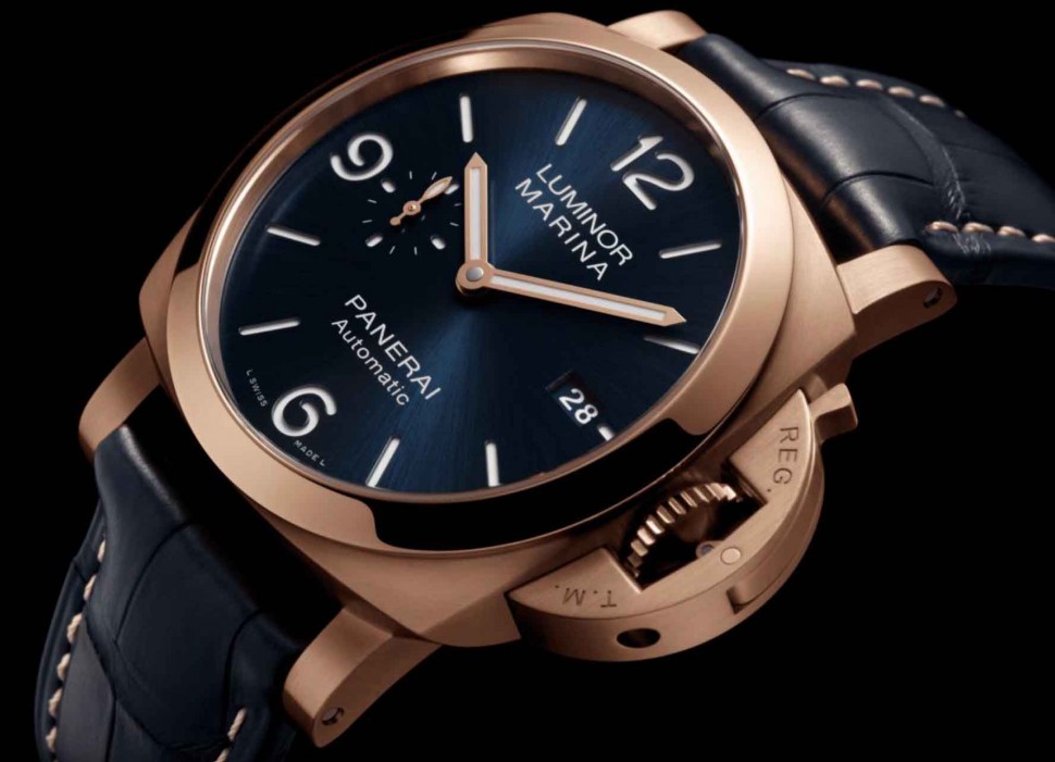 Luminor Marina Goldtech Sole Blu 44 mm