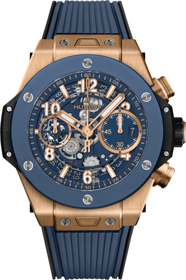 Big Bang Unico King Gold Blue Ceramic